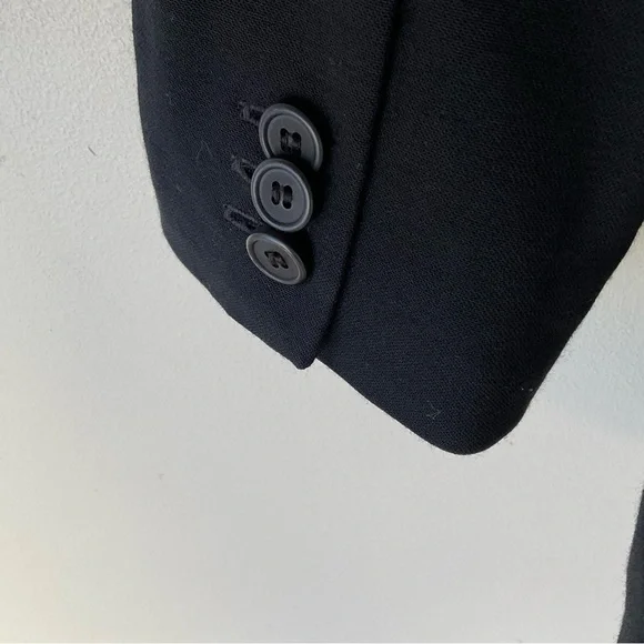 Smythe Les Vestes Peaked Lapel Wool Blend Tuxedo Blazer Black - Picture 7 of 10